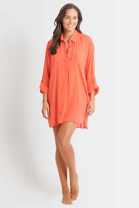 Sunseeker: Resort Painters Shirt Tangerine