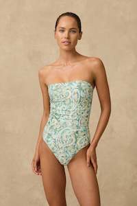 Lulu Ruched Bandeau One Piece