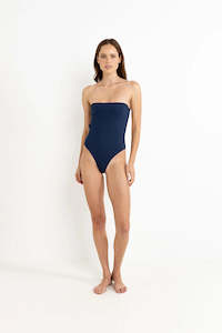 Bandeau: Lily Rib Strapless One Piece