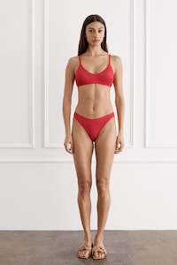 Rosa Crop and Hipster Bikini Set