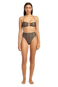 Bikini Bottoms: Urban Geo High Leg High Waist Pant