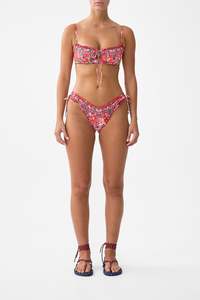 Bikini Sets: Heirloom Empire Ruched Tie Bikini Set