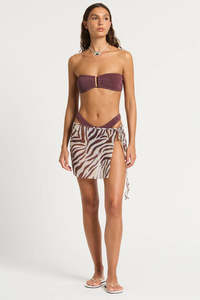 Bond Eye: Maeve Mini Skirt Zebra Mesh