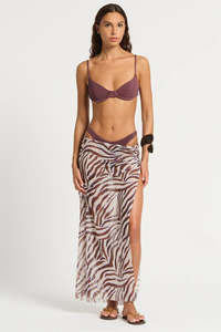 Claudia Maxi Skirt Zebra Mesh