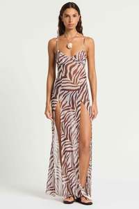 Bond Eye: Tate Maxi Dress Zebra Mesh