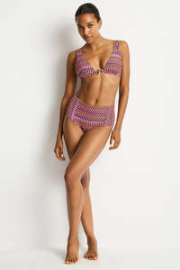 Bikini Top: Tessera Chain Link Longline Tri Top