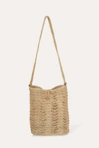 Les Palmiers Raffia Bucket Bag