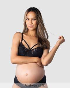 Warrior Nursing Bras: Warrior Balconette Nursing Bra - Black