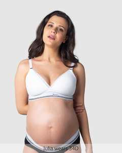 Wireless Maternity Nursing Bras: Icon Cotton T-shirt Nursing Bra - White