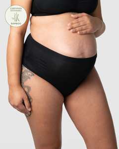 Trimester 2: Serenity Bamboo Black Maternity Full Brief