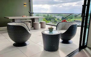 Outdoor Furniture: Alfresco Lifestyles 3-Piece Spin Set