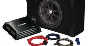 Kicker KKPDF212 KickPack 12″ Down Firing Loaded Enclosure with Amplifier & Wiring Kit