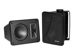 KICKER KB6 FULL-RANGE Outdoor Speakers (Black)