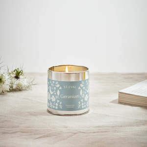 St Eval Summer Folk Scented Tin Candle | Geranium