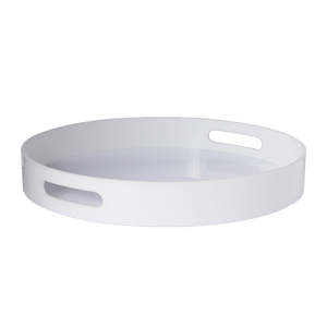 Melamine 40cm Plain Tray | White
