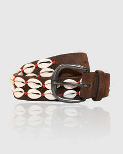 Accessories: Boom Shankar Shell Belt | Shell Suede