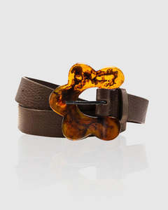 Accessories: Boom Shankar Flower Belt | Chocolate Pebble