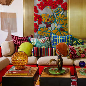 Bedding: Sage X Clare Corinne Velvet Bolster | Feather Insert