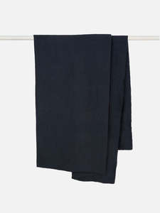 Citta Large Wool Blanket | Blue Black