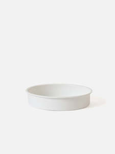 Citta Enamel Round Baking Tray | Medium White