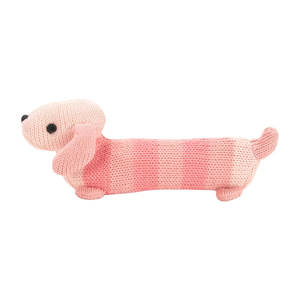 Annabel Trend Hand Rattle Knit | Dachsuhund Pink