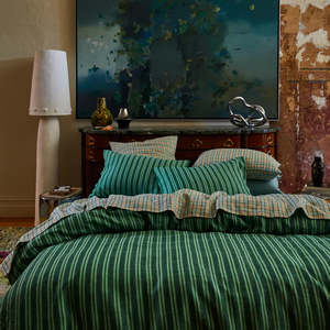 Sage X Clare: Sage X Clare Nadine Linen Quilt Cover | Forest