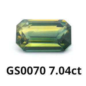 Gemstone: Yellow - Green Sapphire Octagon Step 7.04ct