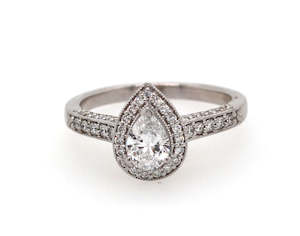 Pear Shape Cluster Ring