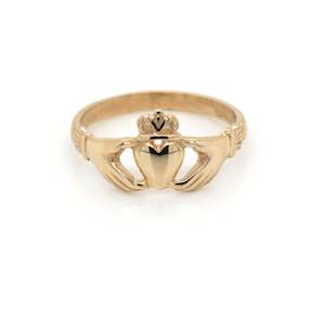 Gold Rings: Ladies Claddagh Ring Small