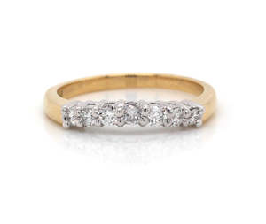 7 Stone Curved Mount Ring