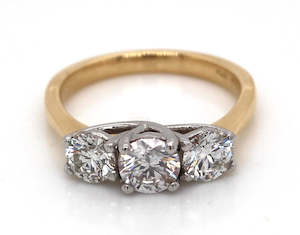 3 Stone Arch Ring 1.50ct TDW