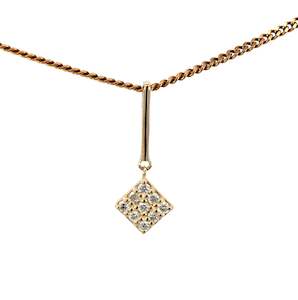 Diamond Pendants: Square Diamond Cluster Pendant