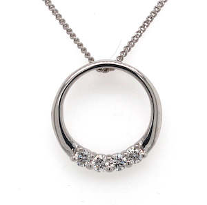 Diamond Pendants: 4 Stone Family Pendant