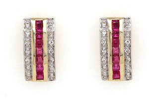 Studs: 3 Stripe Bar Earring