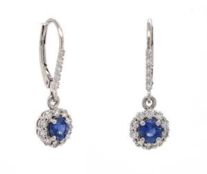 Drops: Sapphire Cluster Drop Earrings