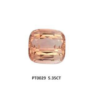 Golden Orange Pink Tourmaline Cushion Cut 5.35ct