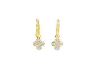 Diamond: Hoop Earrings with Pave Set Drops