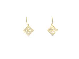 Drops: Filigree Drop Earrings with Shepherds Hooks