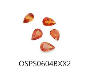 Gemstones: Orange Sapphire Pear Shape 6x4mm