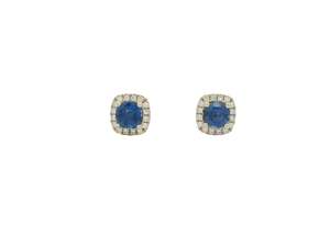 Studs: Sapphire & Diamond Earrings