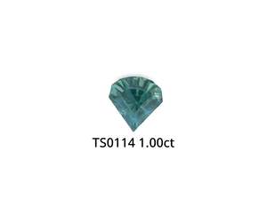 New Gemstones: Teal Sapphire Fan Cut 1ct