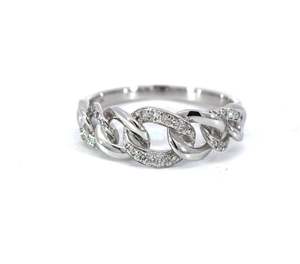 Chain Link Diamond ring 0.15ct