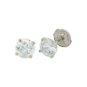 Diamond: Lab Grown Diamond Martini Setting Studs 1.5ct