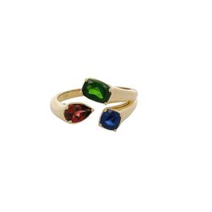 Multicolour 3 Stone Ring
