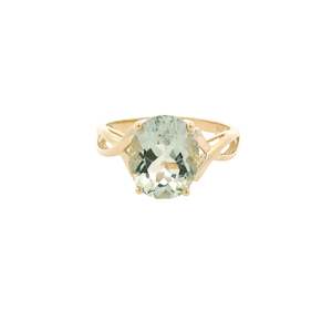 Coloured Stone Rings 1: Green Amethyst Ring
