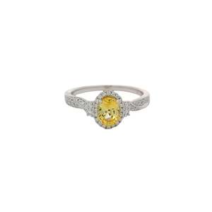 Coloured Stone Rings 1: Yellow Sapphire & Diamond Halo Ring