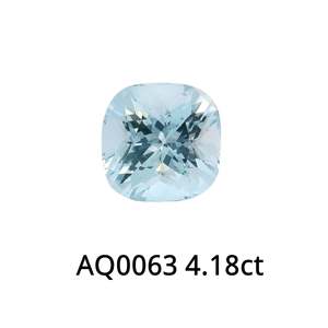 Gemstones: Aquamarine Cushion 4.18ct