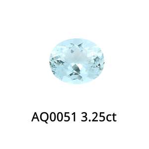 Gemstones: Aquamarine Oval 3.25ct
