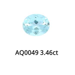 Gemstones: Aquamarine Oval 3.46ct