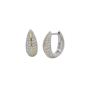 Pave Set Diamond Hammock Huggies